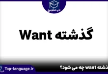 گذشته want چه می شود؟